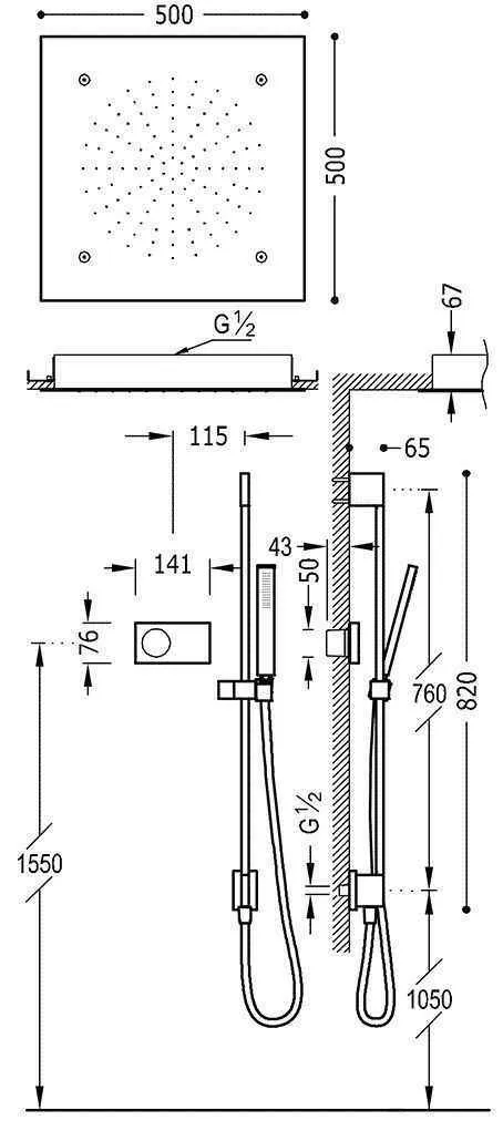 Душова система Tres Shower Technology 09288305