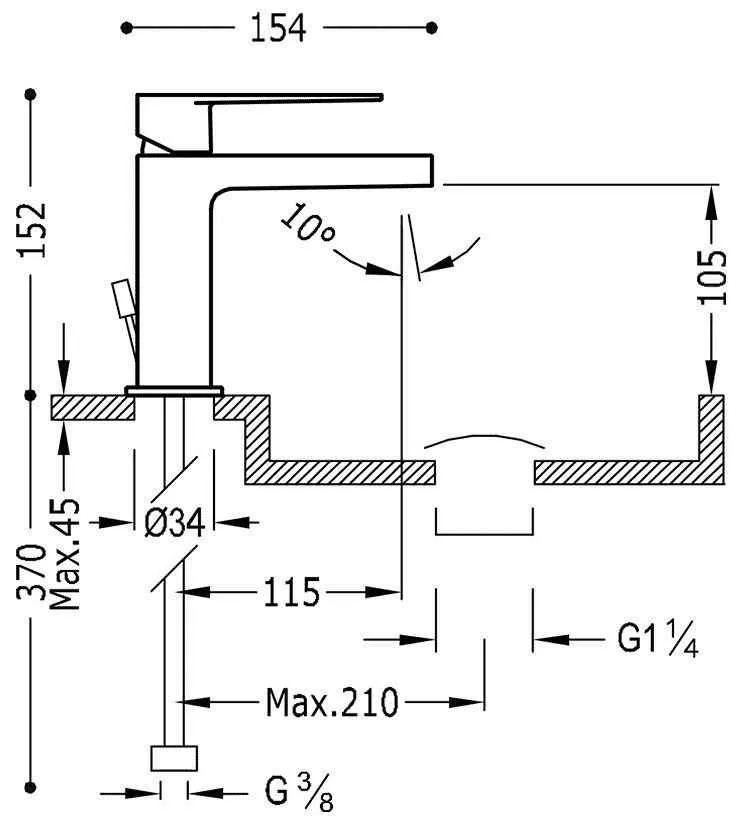 Змішувачі для раковини Tres Class 20510301D