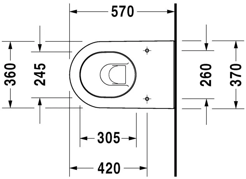 Унитаз напольный Duravit Darling New (пристенный) 2139090000