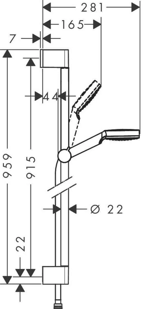 Душовий набір Hansgrohe Crometta (100/900-650) 1jet 26539400