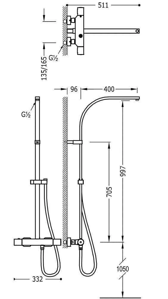 Душевая система Tres 20549501