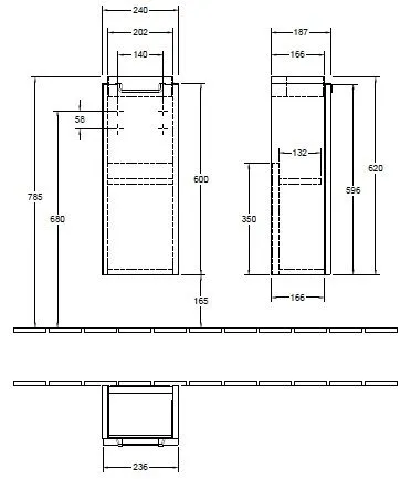 Тумба для умывальника Subway 2.0 Villeroy and Boch A81900FP