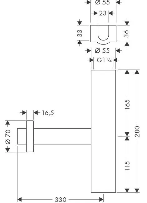 Сифон для умывальника  Hansgrohe Flowstar 52100000