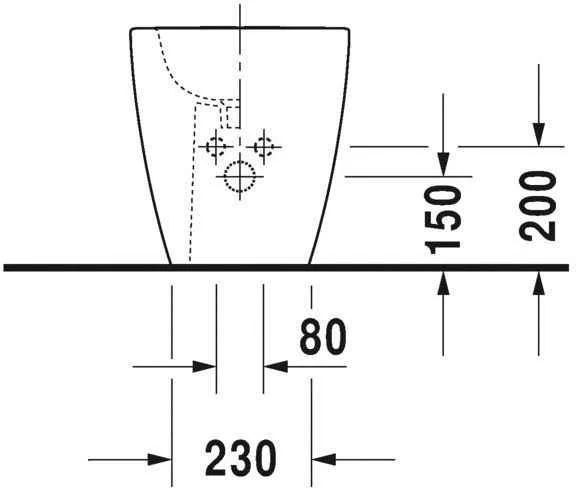 Біде підлогове Duravit ME by Starck