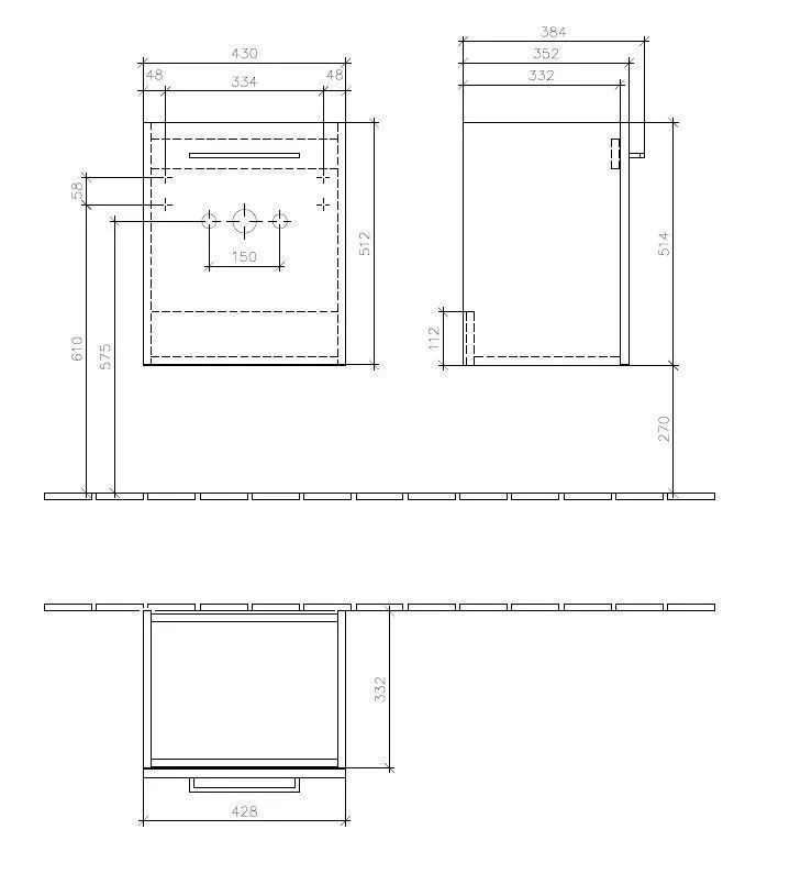 Тумба для умывальника Avento Villeroy and Boch A88700B1