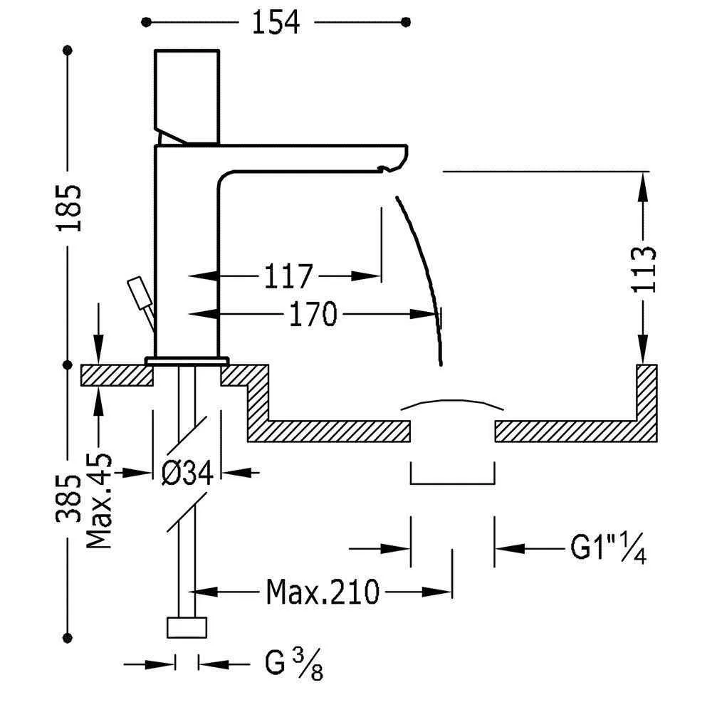 Змішувачі для раковини Tres Loft 20010102D