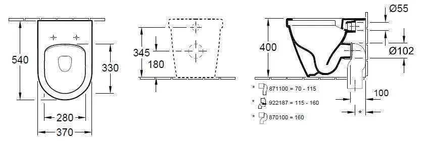 Унітаз підлоговий Villeroy and Boch Architectura (без зливного краю) 5690R0R1