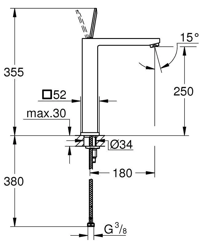 Смеситель для умывальника Grohe Eurocube Joy 23661000
