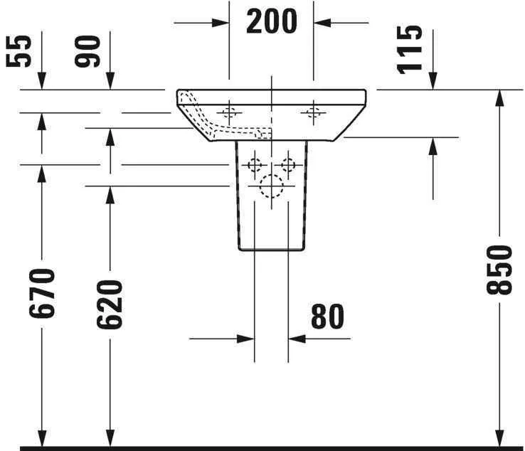 Умывальник Duravit DuraStyle 0708450000