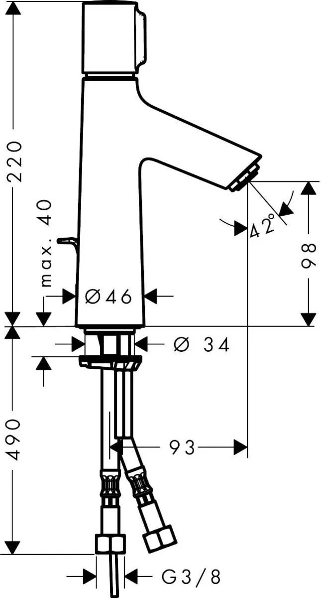 Смеситель для умывальника Hansgrohe Talis Select S 72042000