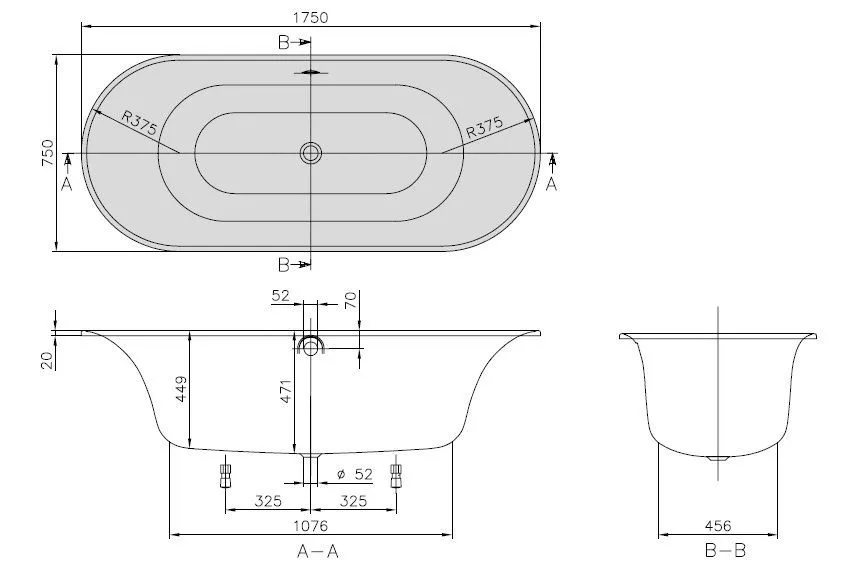 Ванна Villeroy&Boch Cetus UBQ175CEU7V-01