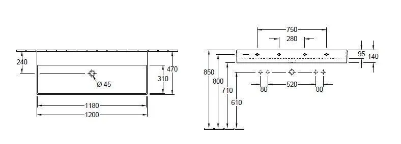 Подвесной умывальник Villeroy and Boch Memento 2.0 4A22C3S5