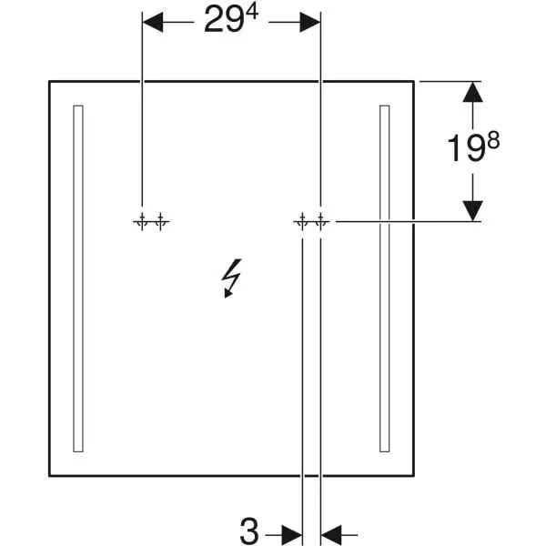 Зеркало с подсветкой Geberit Option Basic 500.586.00.1