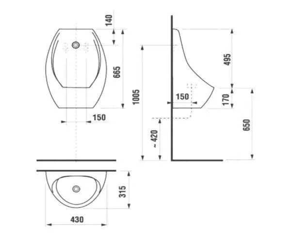 Пісуар Jika Domino H8411010000001