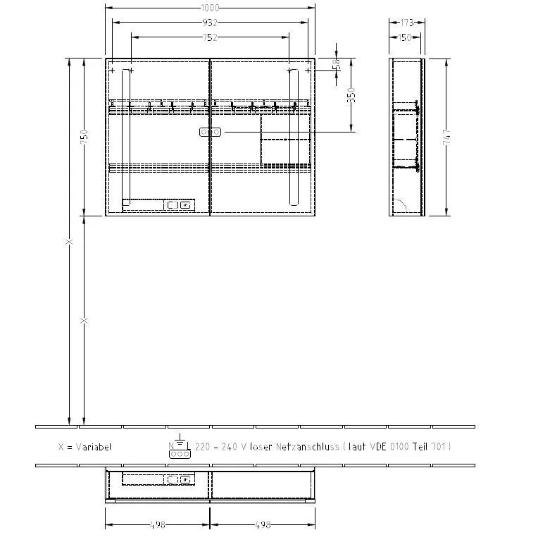 Зеркальный шкафчик My view 14+ Villeroy & Boch A4331000