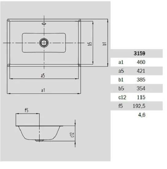 Умывальник Kaldewei Puro 9009 0600 3001