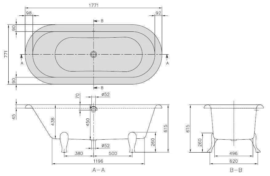 Ванна Villeroy&Boch Hommage UBQ180HOM7W0V-01