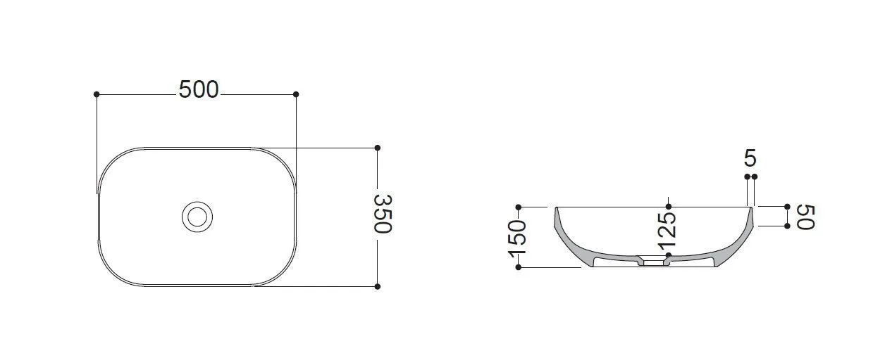 Раковина на столешницу Decus AXA 8520012
