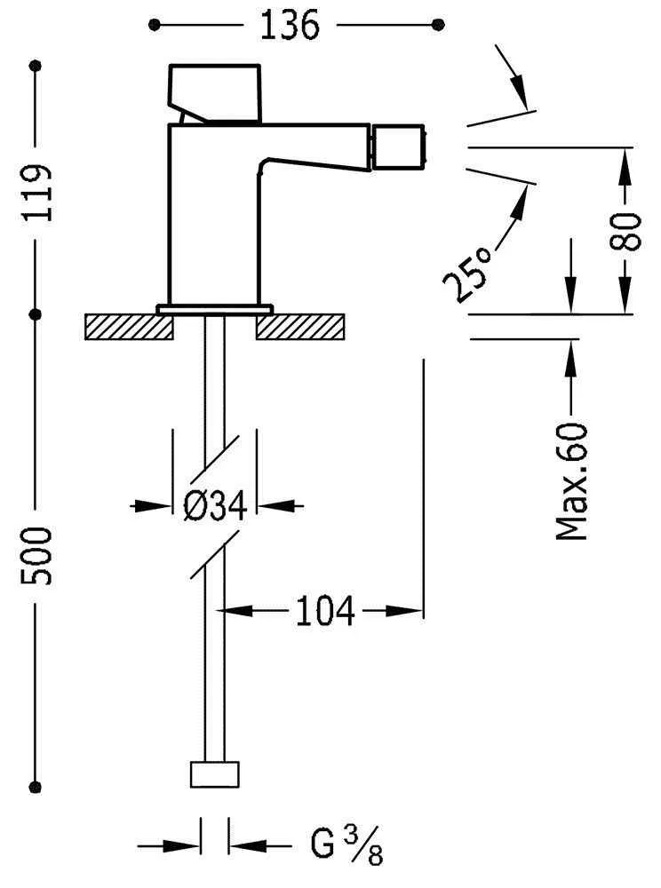 Змішувачі для біде Tres Slim 20212002