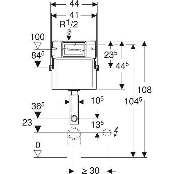 Прихований бачок Geberit Delta 109.100.00.1