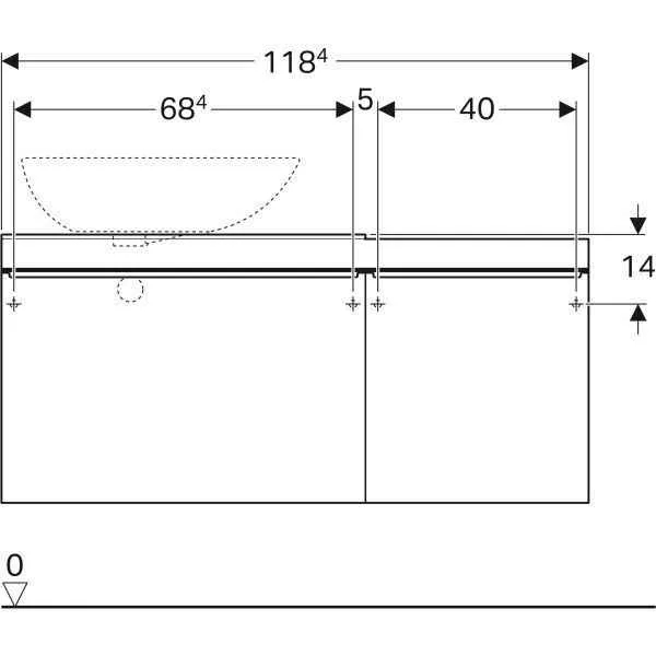 Тумба для умивальника Geberit CITTERIO 500.564.JI.1