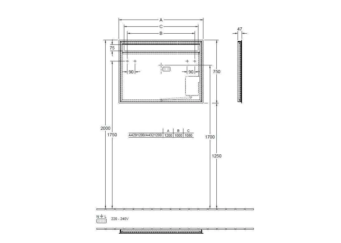 Дзеркало Villeroy & Boch More to See 14 A4291200