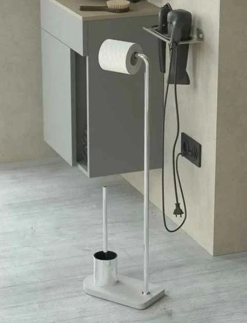 Йоржик для унітазу + тримач паперу підлоговий Creabath Nomad 173723