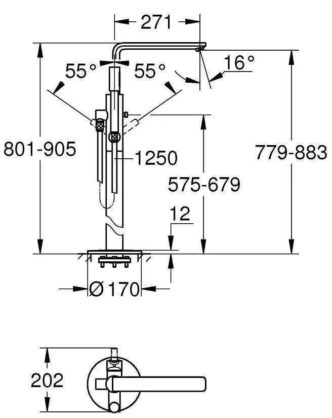 Смеситель для ванны Grohe Lineare 23792001