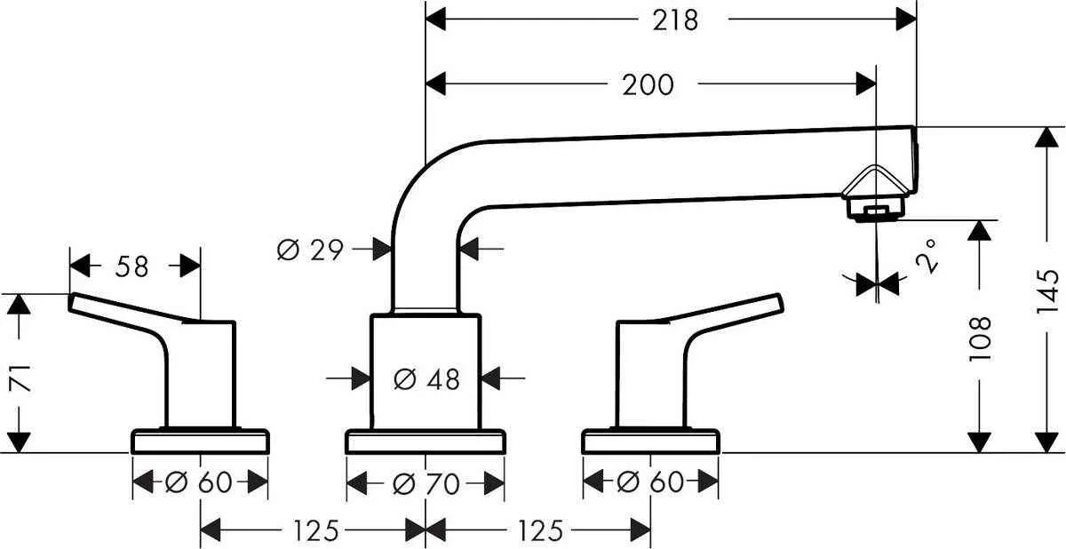 Змішувач для ванної Hansgrohe Talis S 72415000