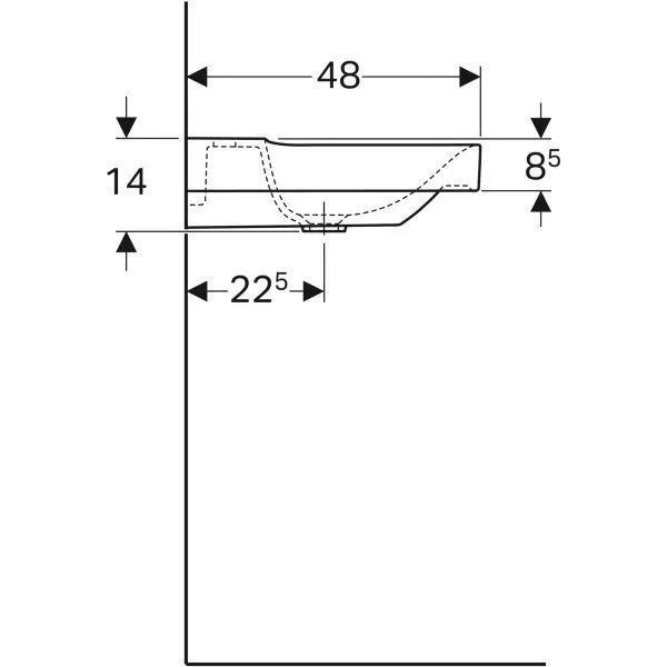 Умывальник подвесной Geberit XENO 500.531.01.1
