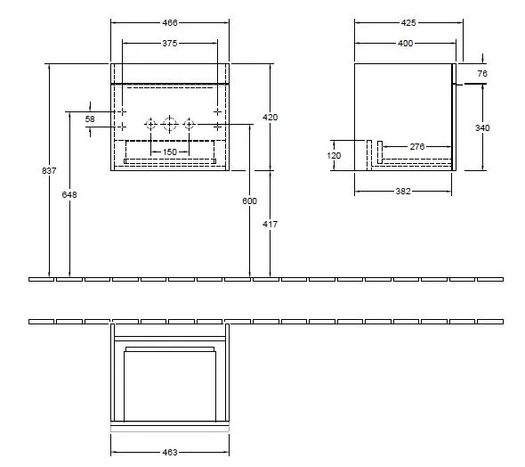 Тумба для умывальника Venticello Villeroy and Boch A93101VG