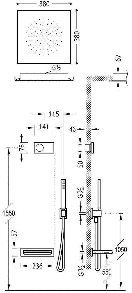 Душова система для ванної Tres Shower Technology 09286315AC