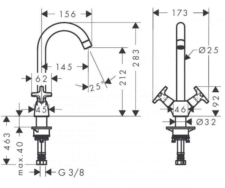 Змішувач для кухні Logis Classic M32 Hansgrohe 71285000