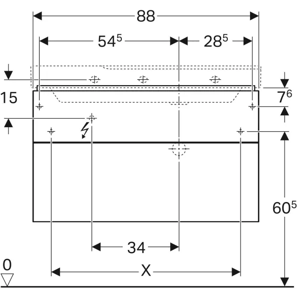 Шкафчик под умывальник Geberit XENO² 500.516.01.1