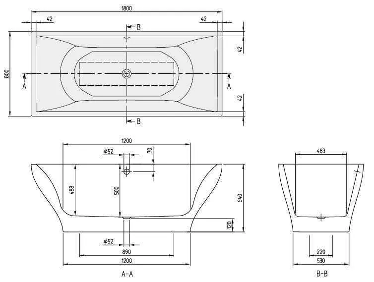 Ванна Villeroy&Boch La Belle UBQ180LAB9T1BCV-RW