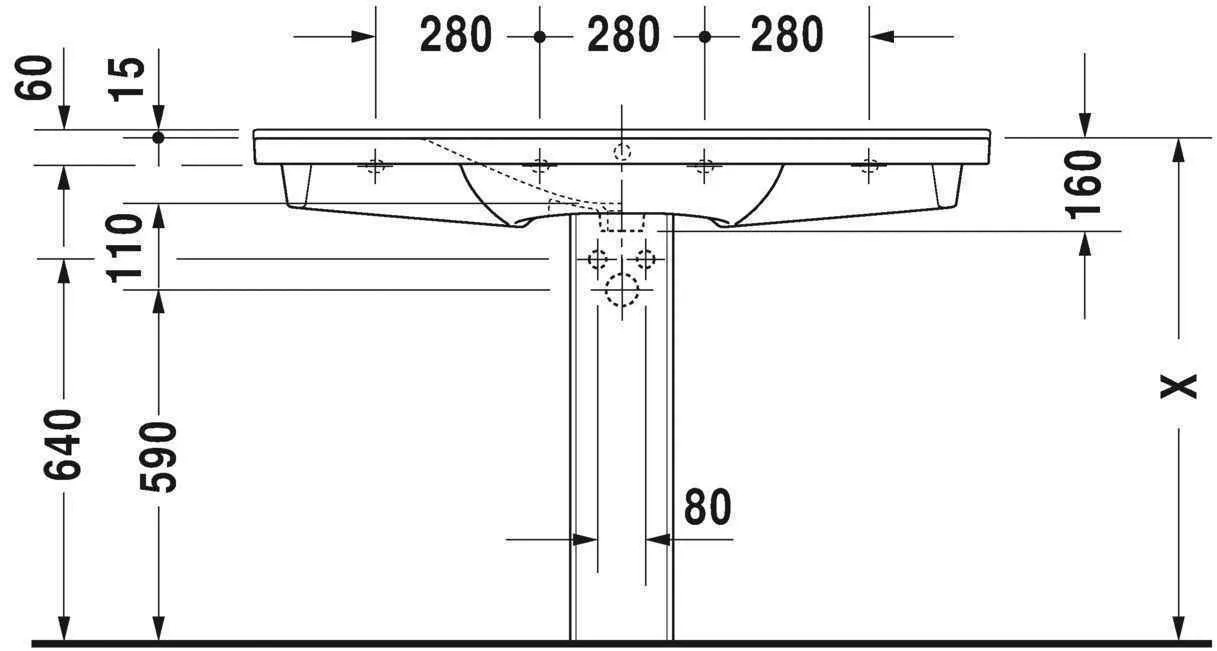 Умивальник Duravit P3 Comforts 2332120060