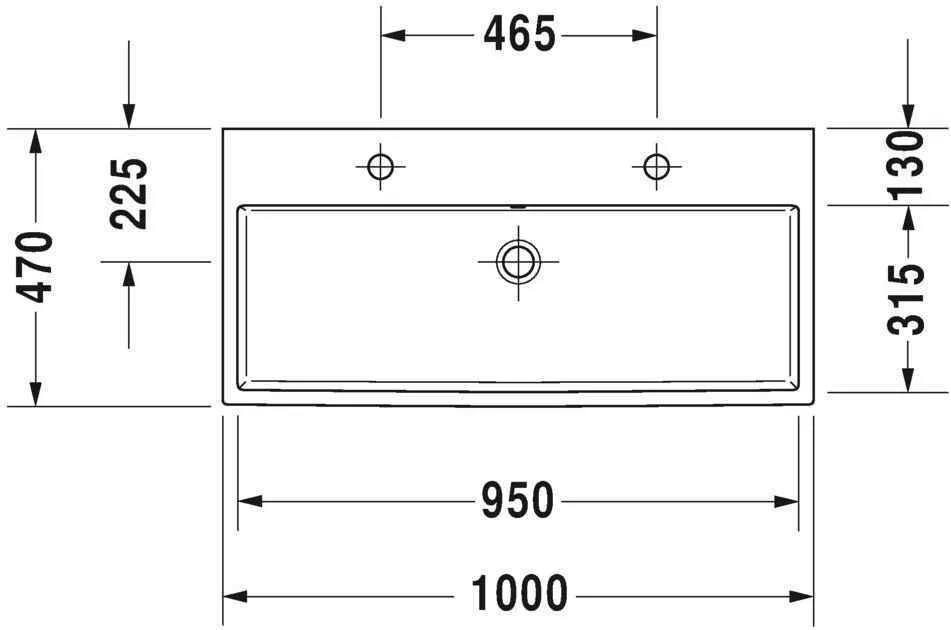 Умивальник Duravit Vero Air 2350100024