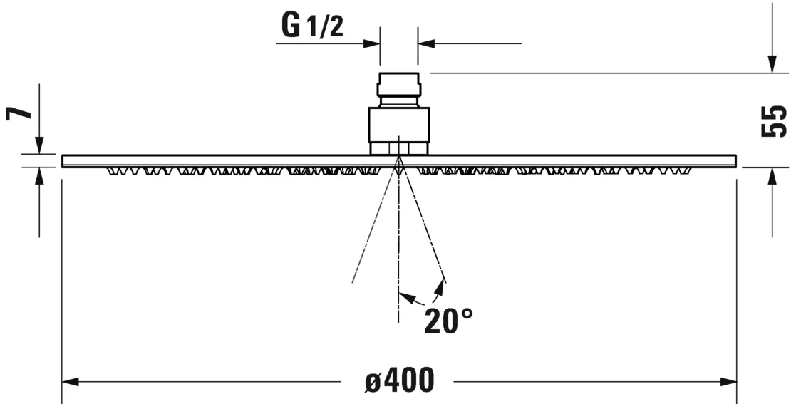 Верхний душ Duravit 400 UV0660016000