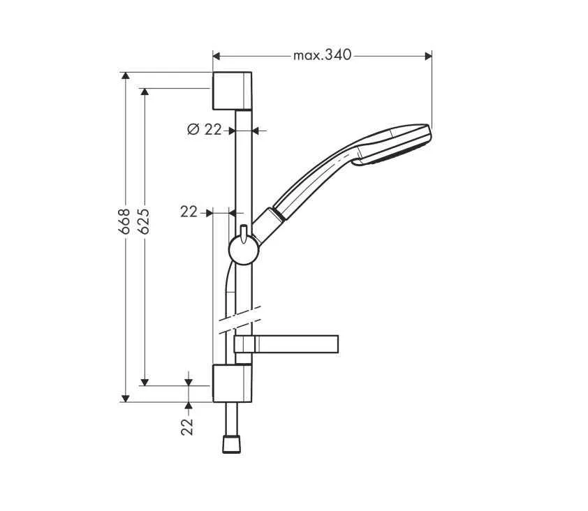 Душовий набір Hansgrohe Croma Vario (100/900-650) 4jet 27772000