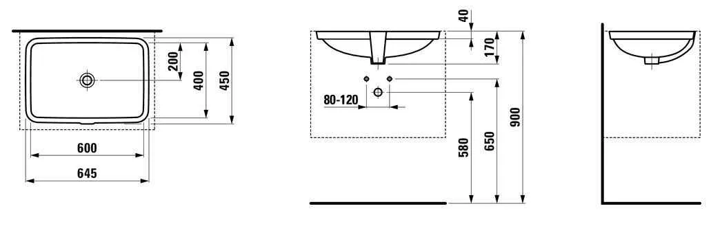 Умивальник Laufen PRO S H8119600001091 H8119650001091