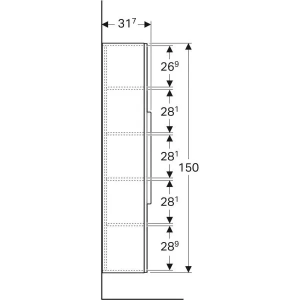 Пенал Geberit iCon 840150000