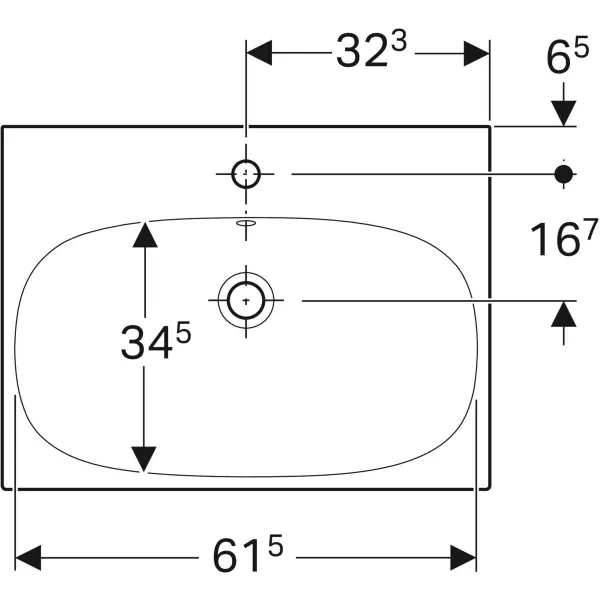 Умывальник подвесной Geberit Acanto 500.621.01.2