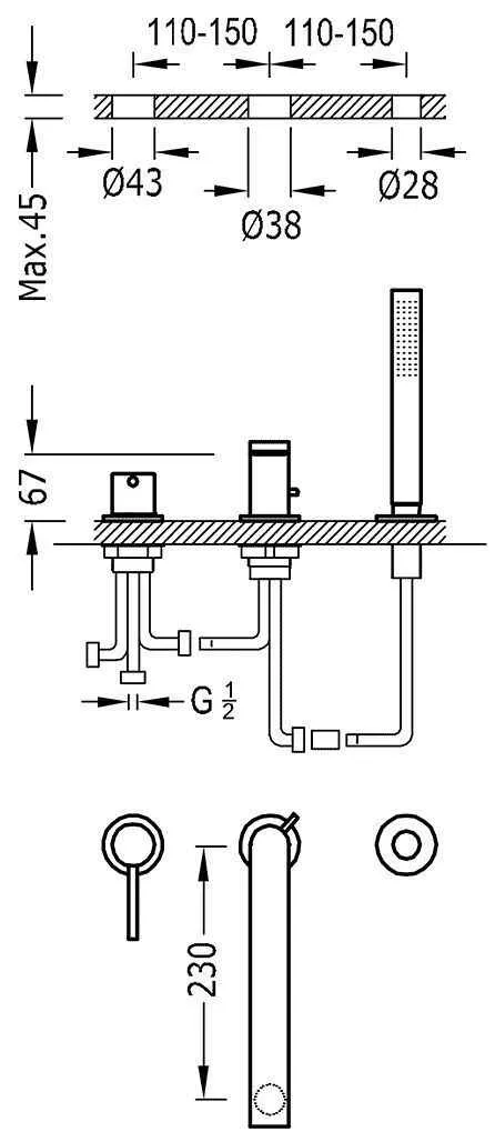 Змішувачі для ванної Tres Max 06216102