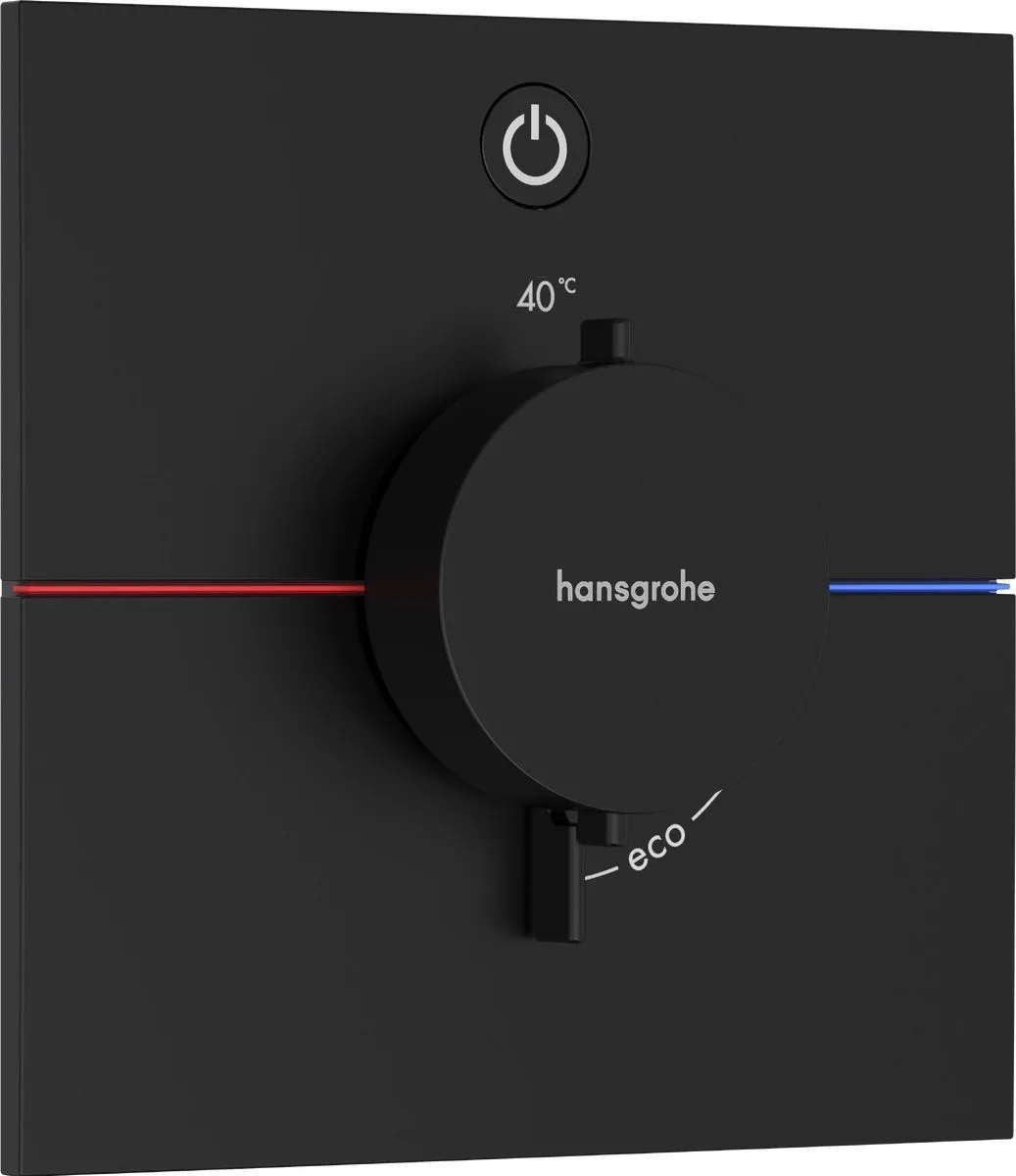 15571670 ShowerSelect Comfort E Змішувач термостатичний прихованого монтажу на 1 споживач,чорний мат