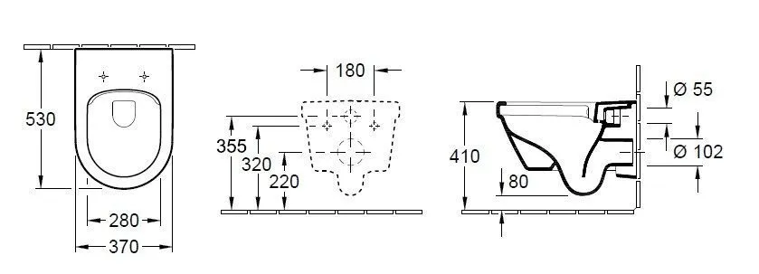 Унитаз подвесной с крышкой Villeroy and Boch Architectura (без смывного края) 5684HRR1