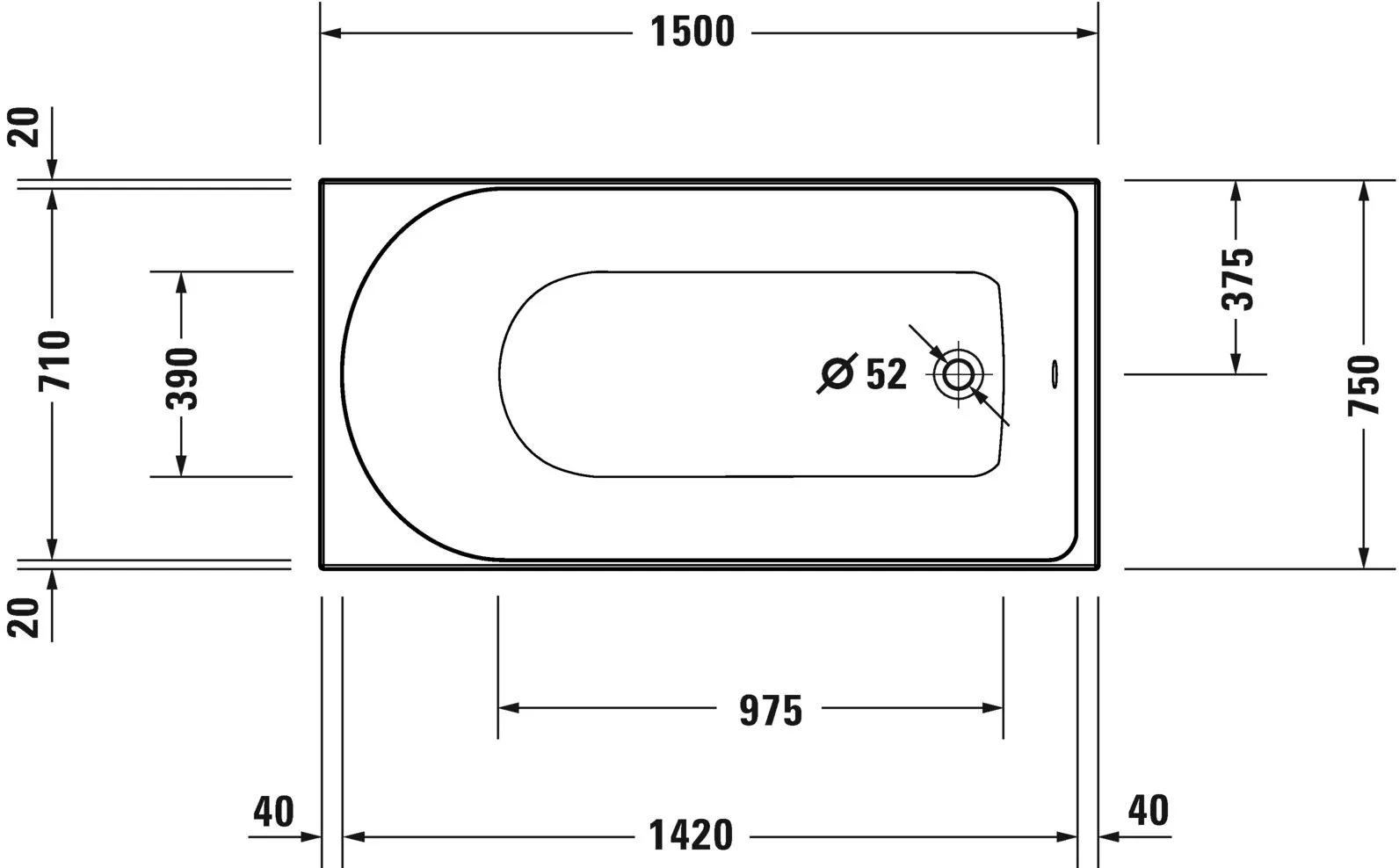 Ванна D-Neo 700471000000000