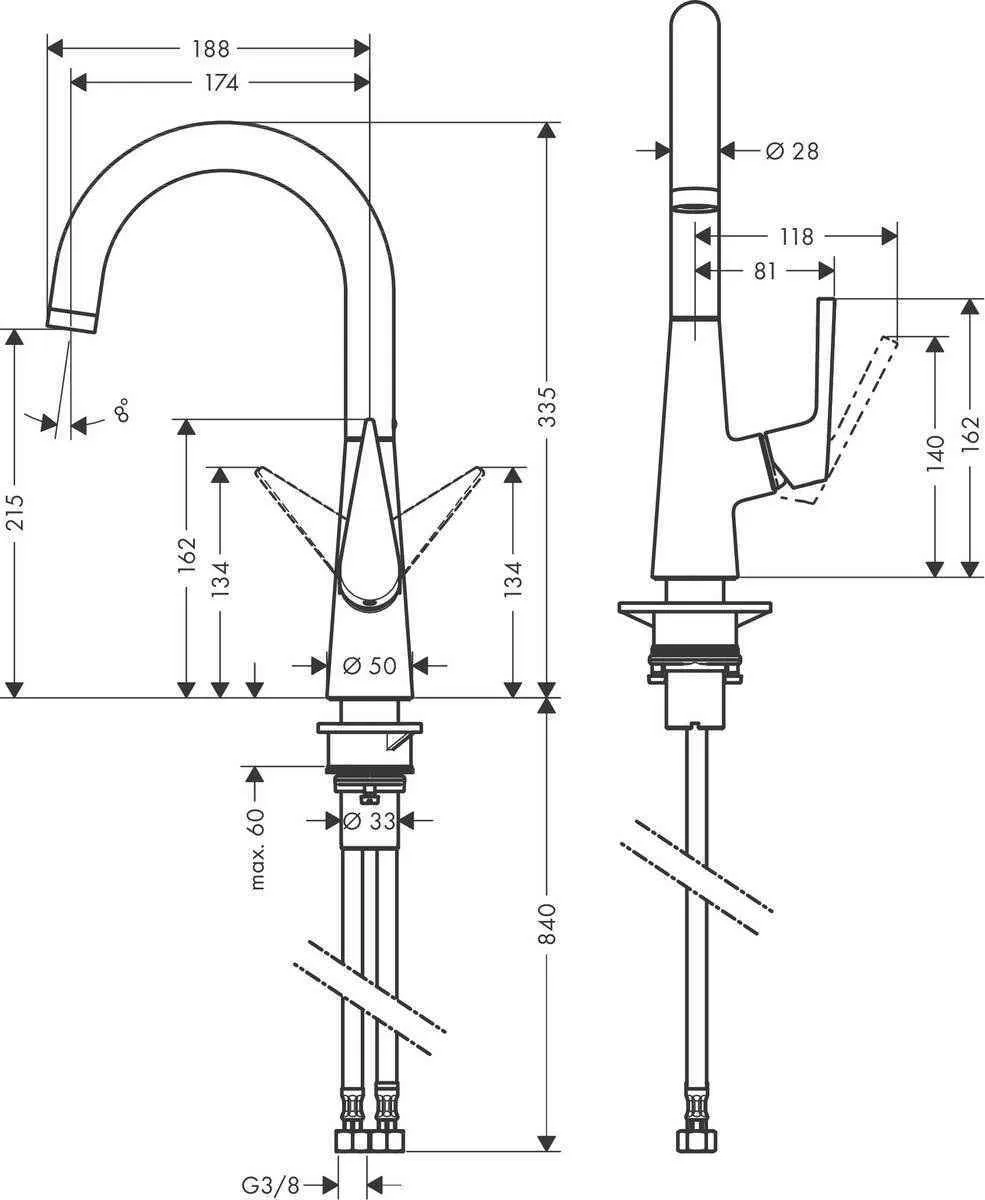 Змішувачі для кухні Talis M 51 Hansgrohe 72814800