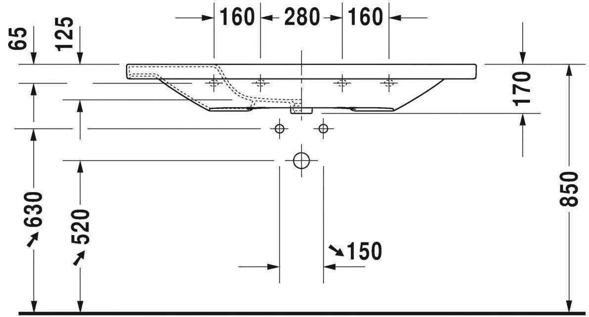 Умивальник Duravit DuraStyle 2320120000