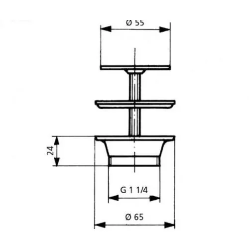 Sanit вентиль универсальный без пробки 30.004.00.0000