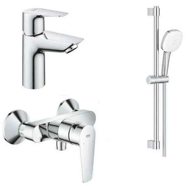 BauEdge Набор смесителей для душа (23330001+23636001+26748003), хром UA123208S1